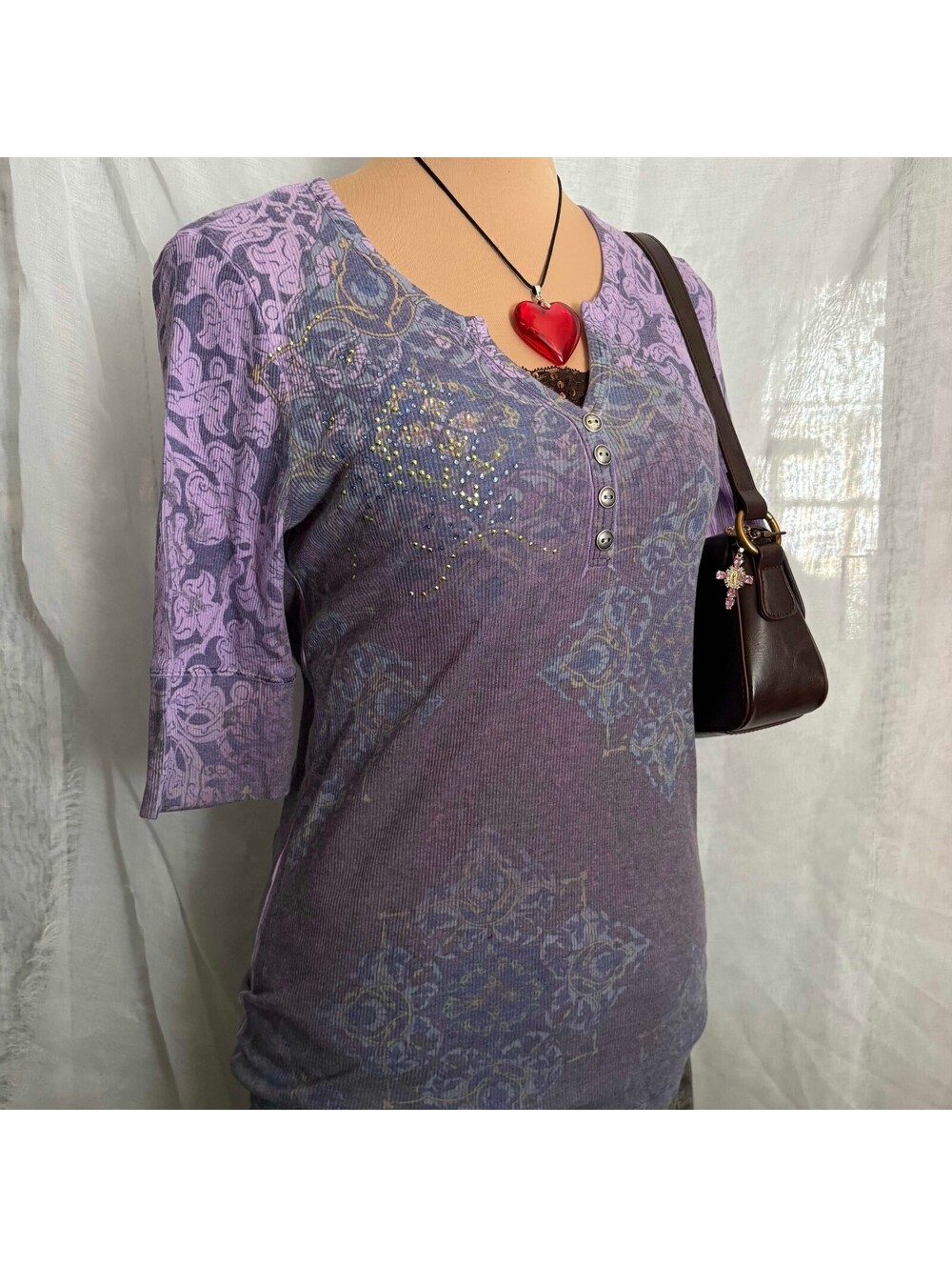 purple mcbling sublimation y2k top